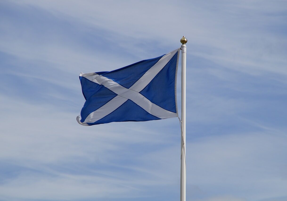 scotland, flag, sky